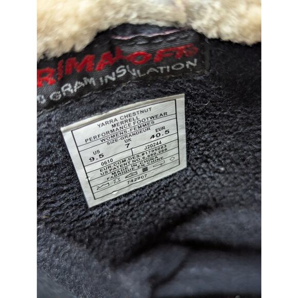 Merrell Yarra Chestnut Suede Boots Shearling Winter Brown Womens 9.5 Gorpcore - Picture 7 of 7